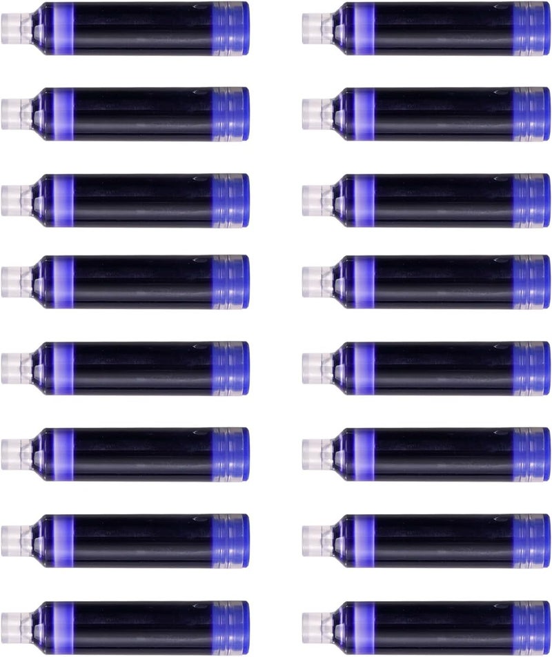 WRITECH Blue Ink Cartridge Set: 16 Ink Cartridges Clictek Fountain Pens - Image 4